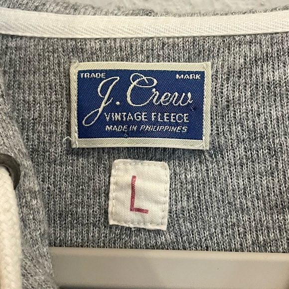 J. Crew Vintage Thermal Henley Hoodie in Grey - 100% Cotton - Picture 8 of 10